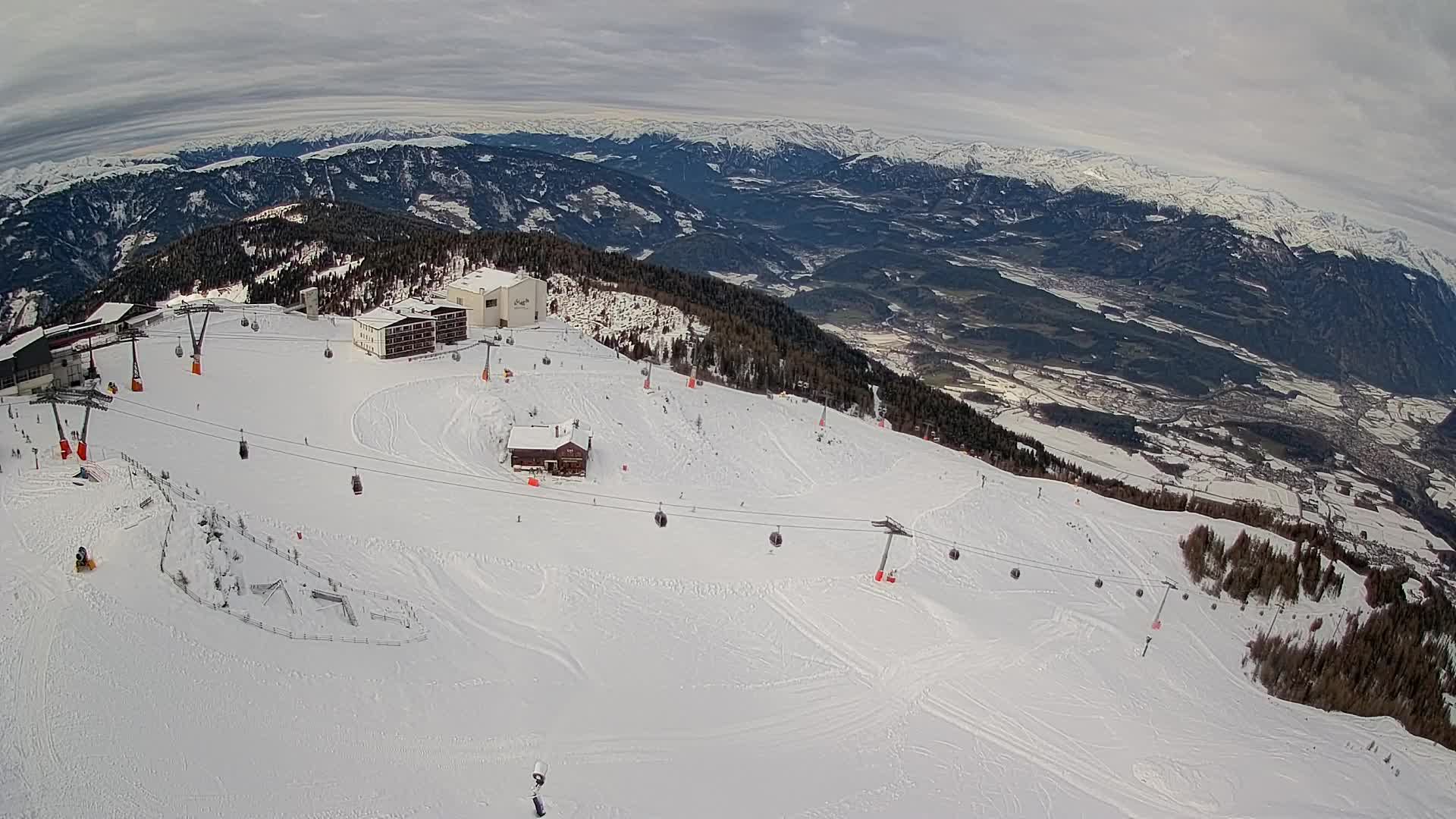 Kronplatz peak Ski resort | view to Bruneck