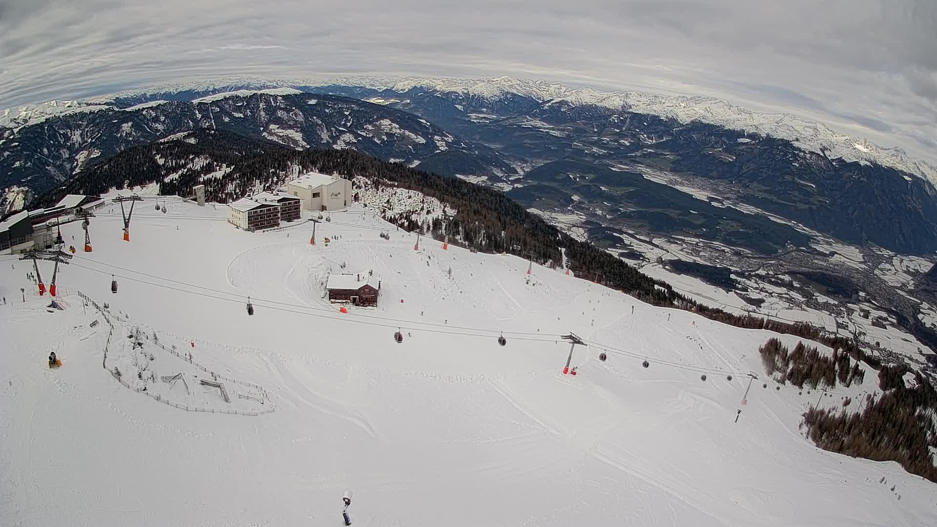 Kronplatz peak Ski resort | view to Bruneck