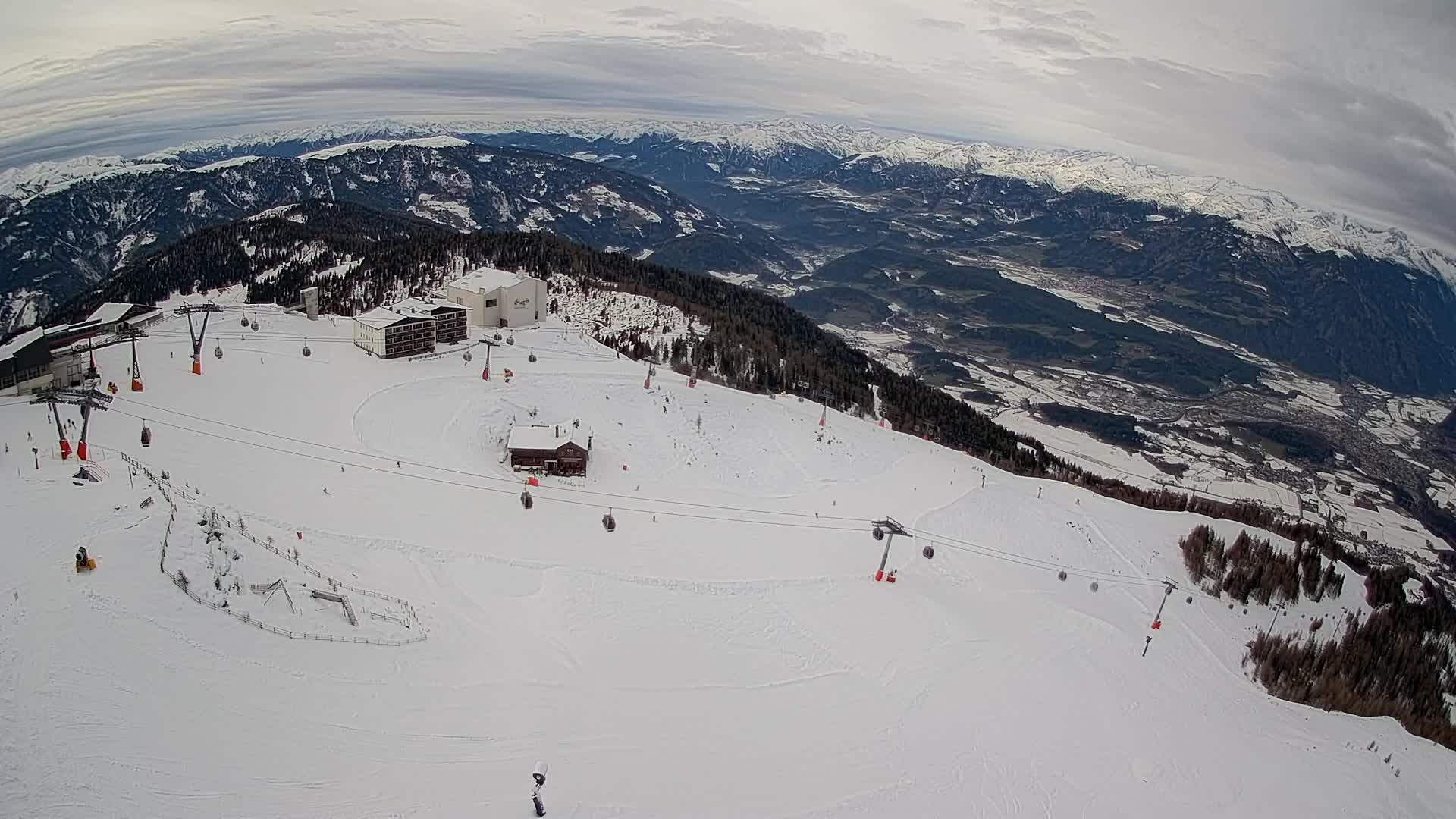 Kronplatz peak Ski resort | view to Bruneck