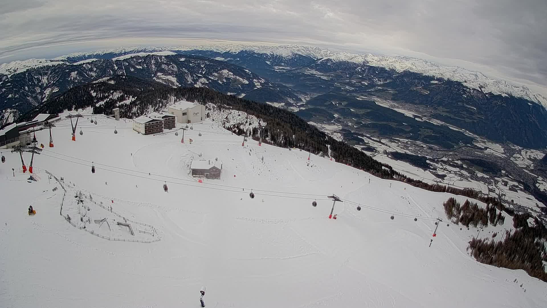 Kronplatz peak Ski resort | view to Bruneck