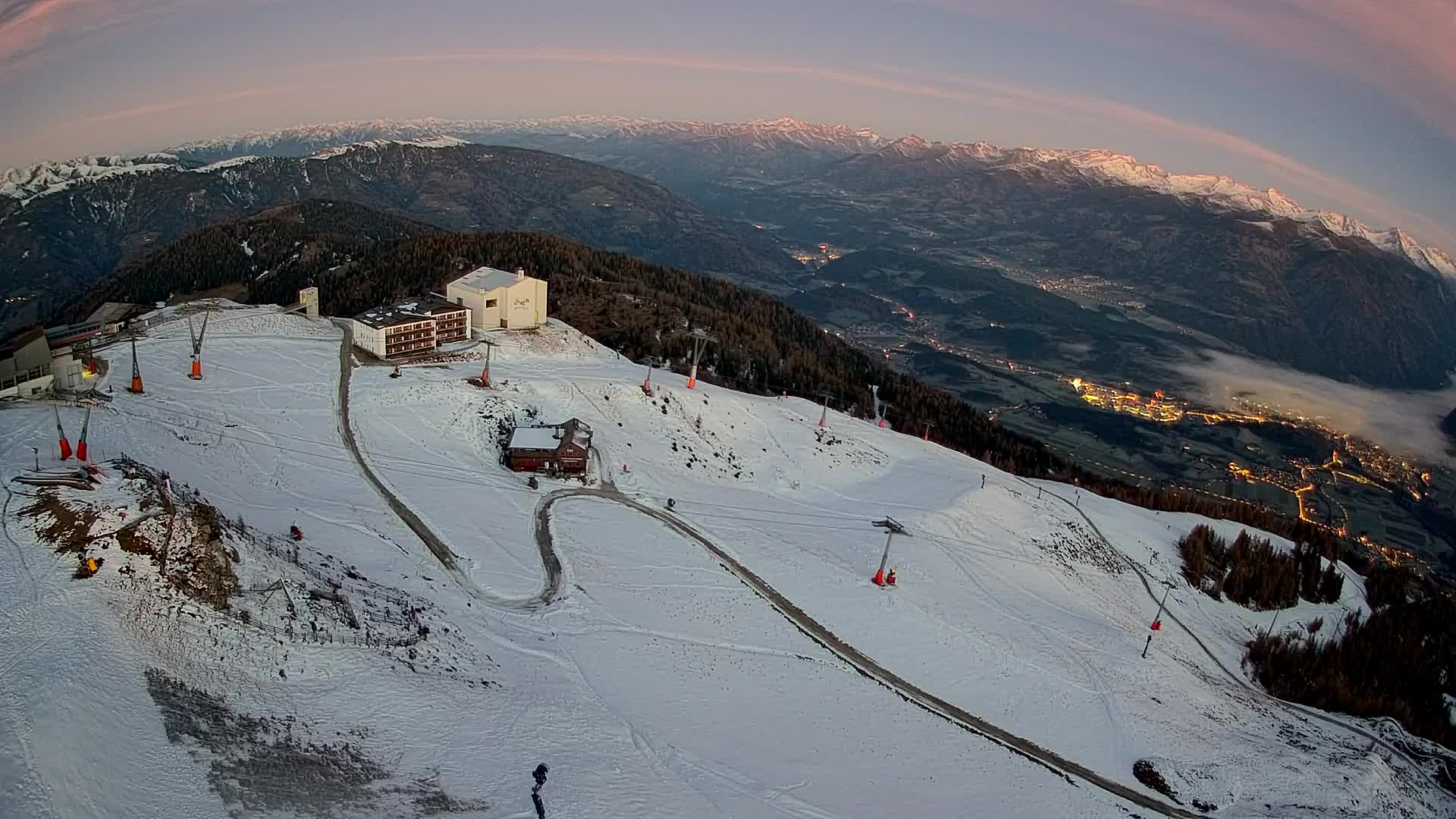 Station de ski Kronplatz sommet | vue sur Brunico