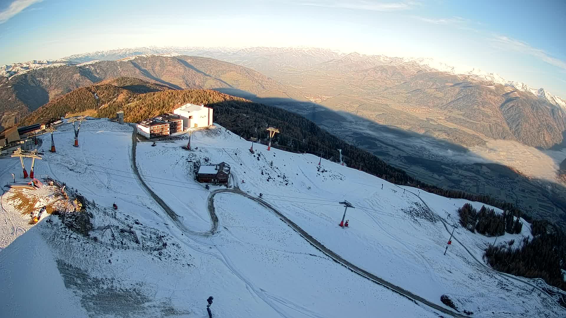 Kronplatz peak Ski resort | view to Bruneck