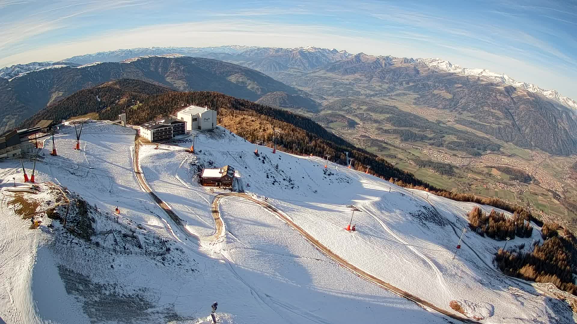 Kronplatz peak Ski resort | view to Bruneck