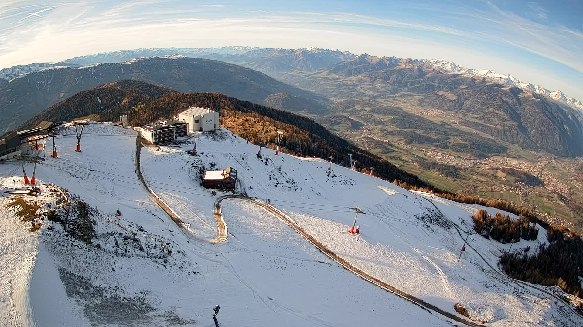 Skigebiet Kronplatz Gipfel | Blick auf Bruneck