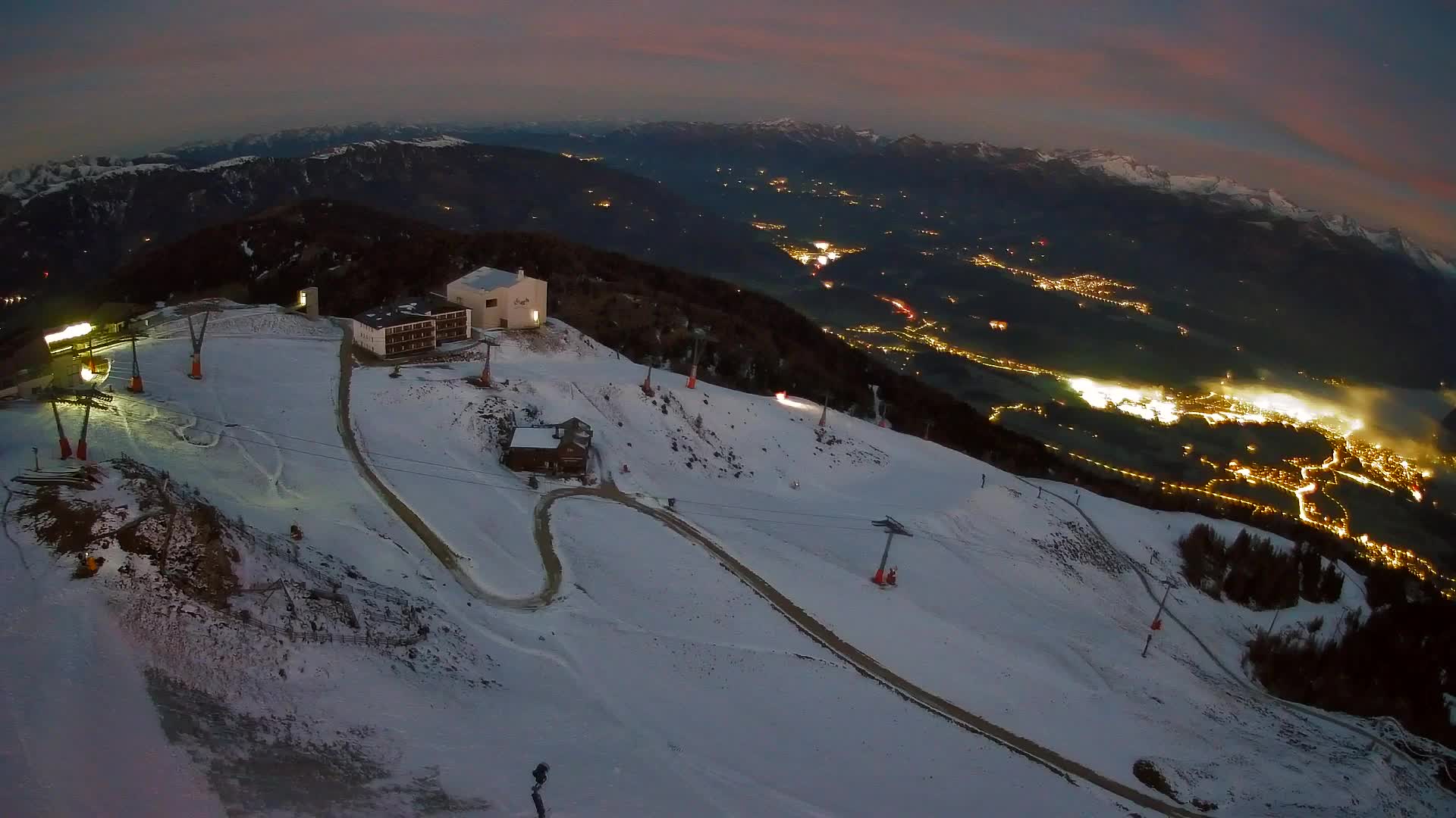Station de ski Kronplatz sommet | vue sur Brunico
