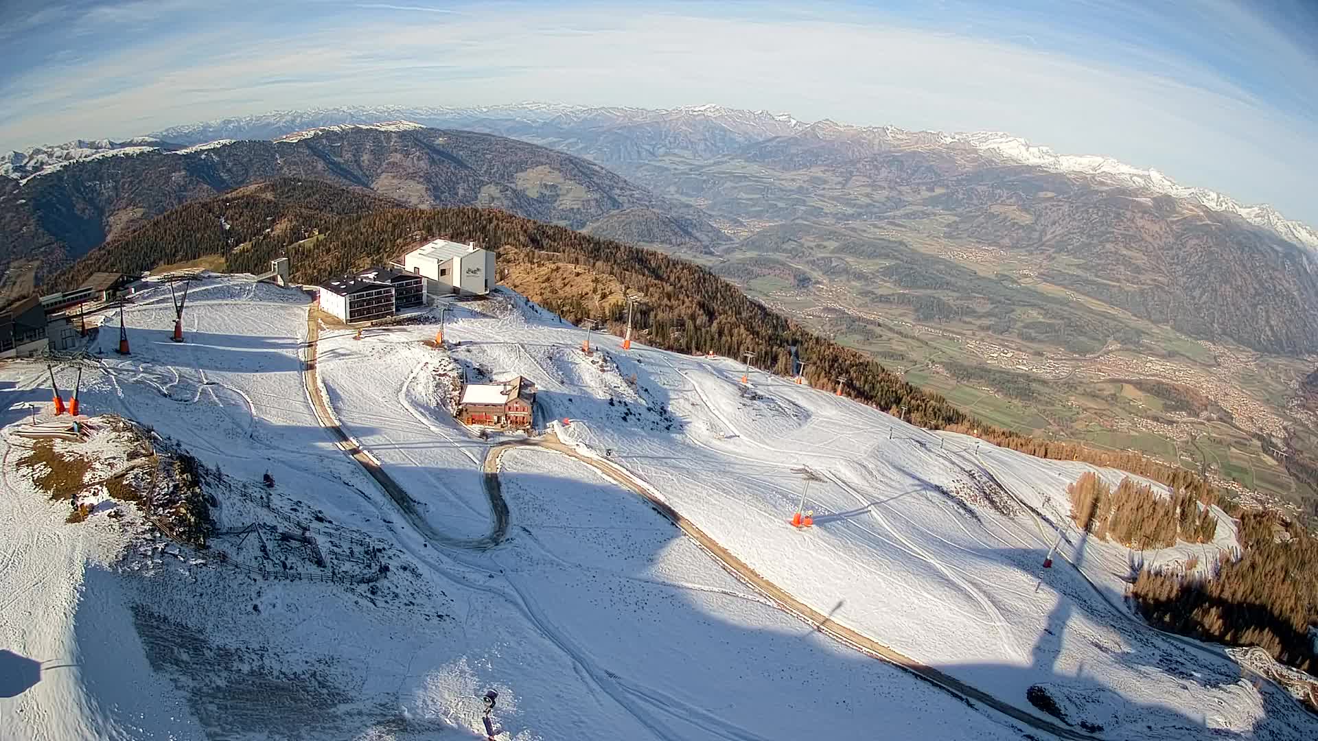 Station de ski Kronplatz sommet | vue sur Brunico