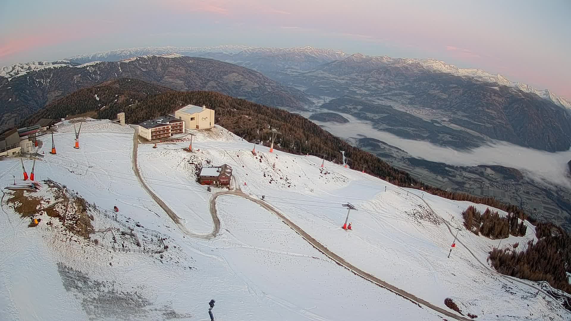 Kronplatz peak Ski resort | view to Bruneck