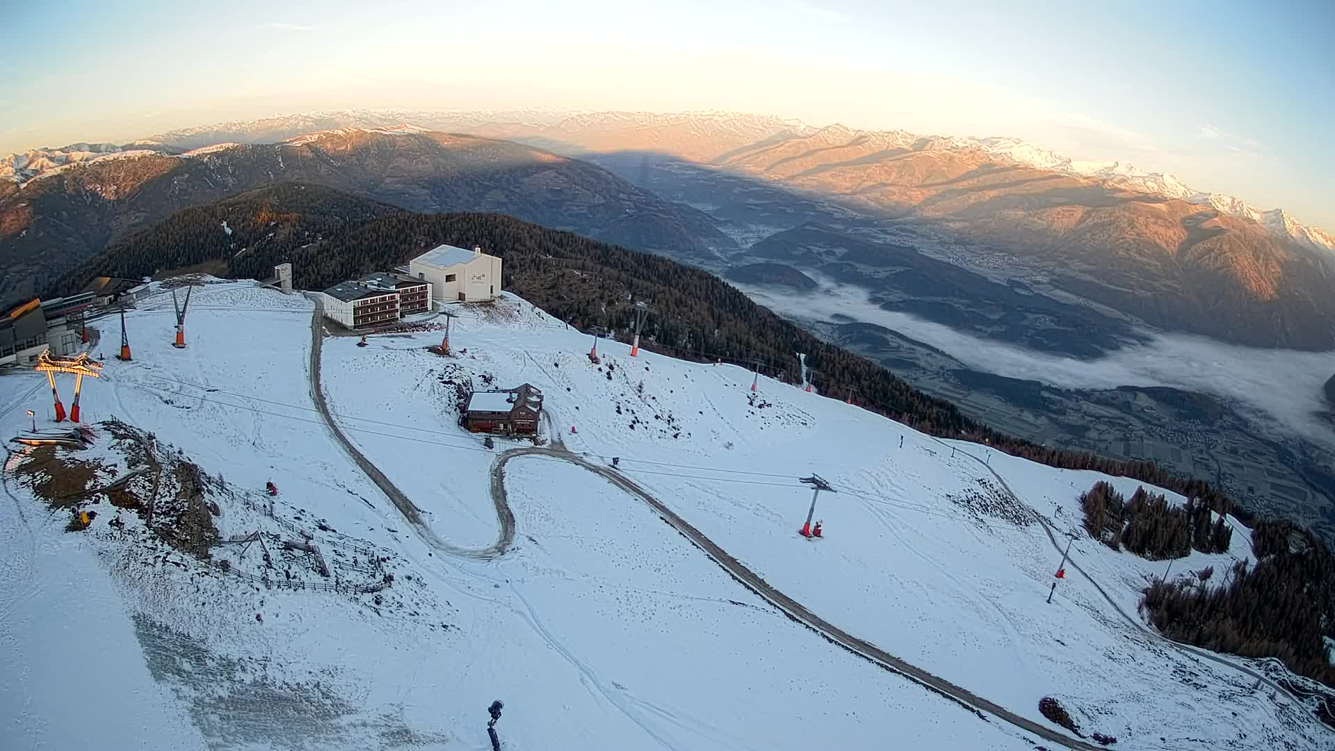 Kronplatz peak Ski resort | view to Bruneck