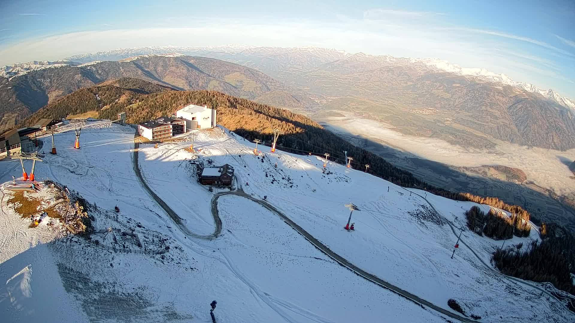 Station de ski Kronplatz sommet | vue sur Brunico