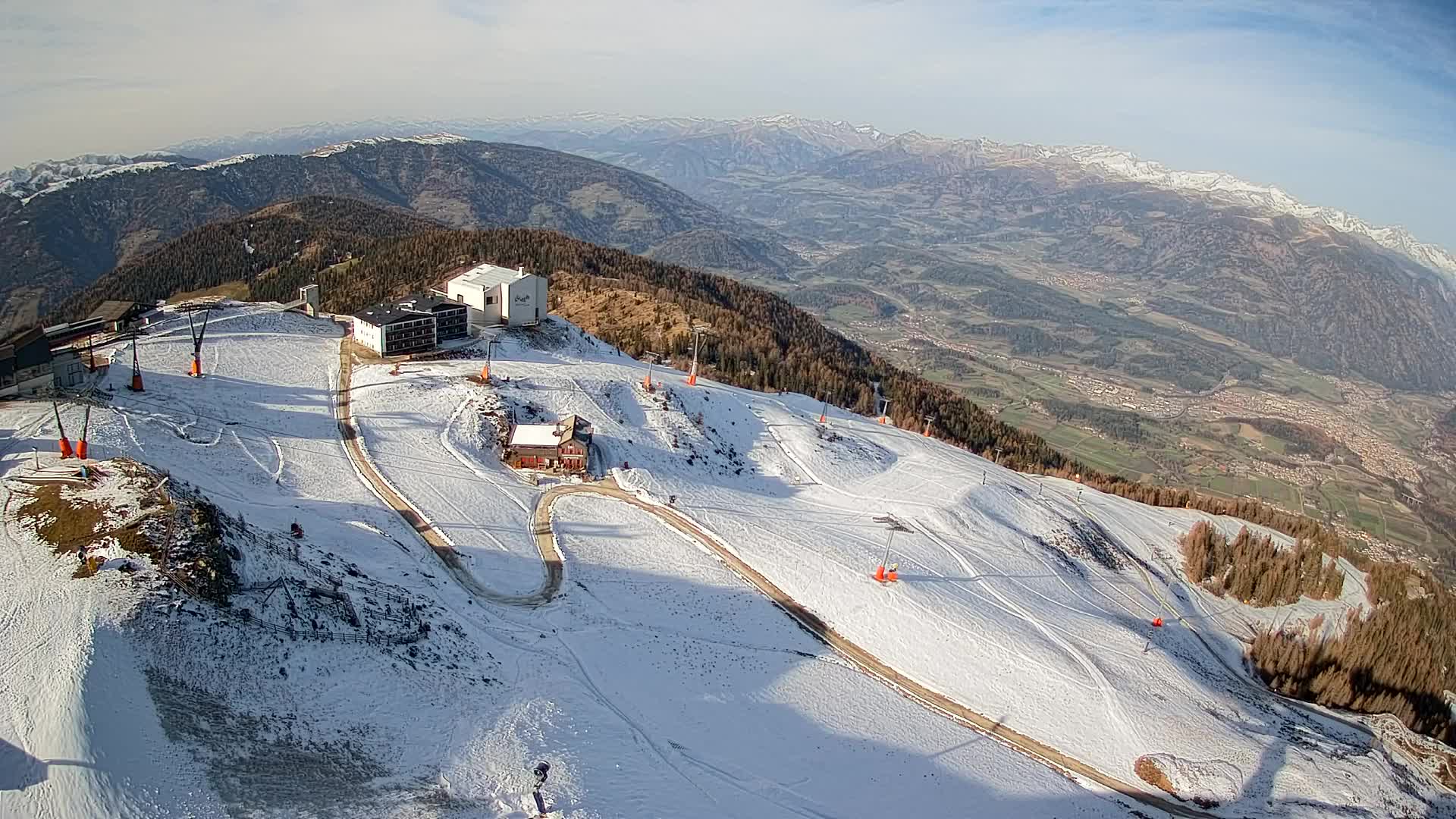 Station de ski Kronplatz sommet | vue sur Brunico