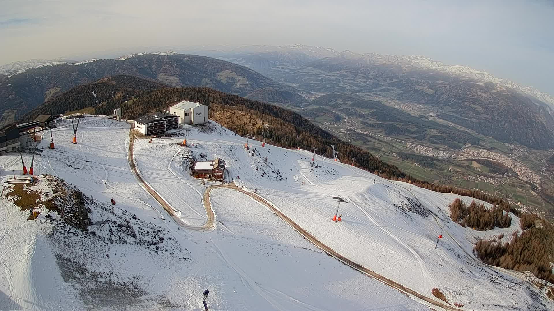 Kronplatz peak Ski resort | view to Bruneck