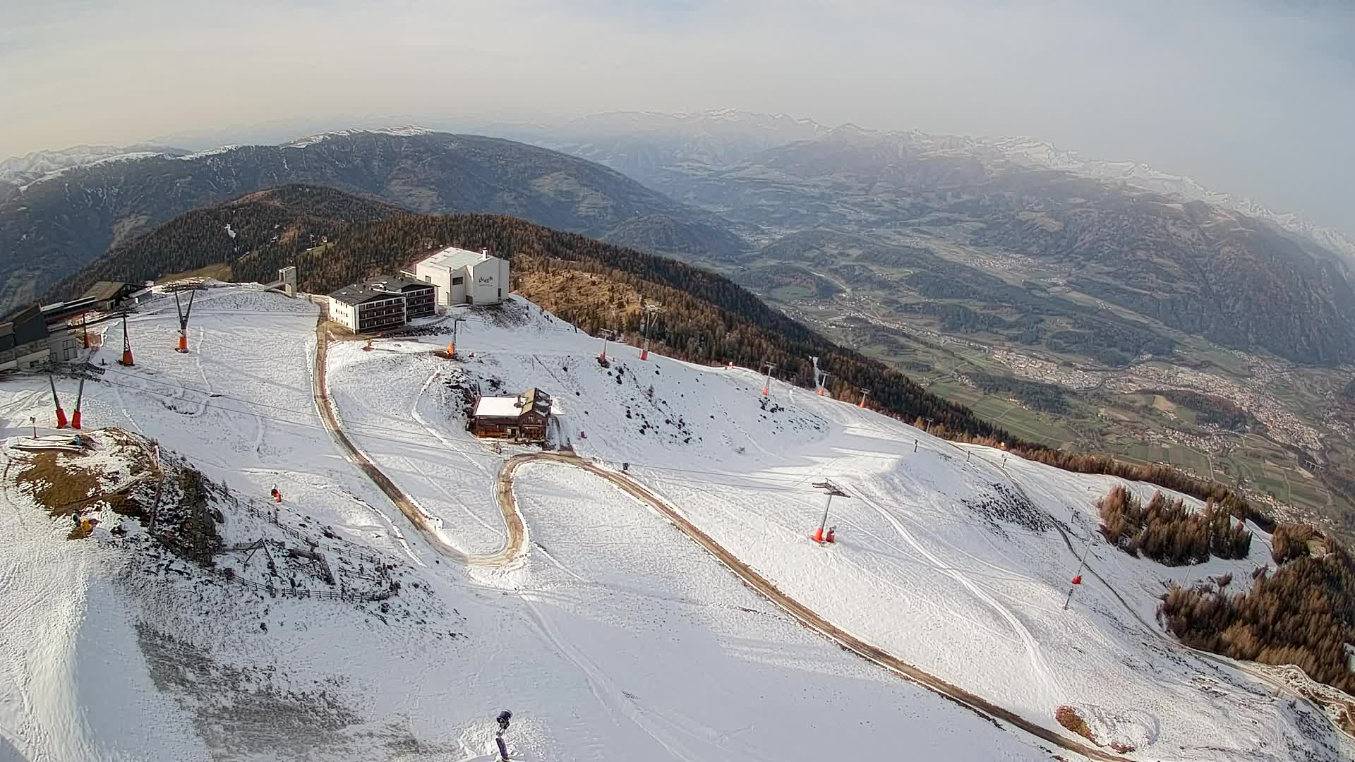 Station de ski Kronplatz sommet | vue sur Brunico