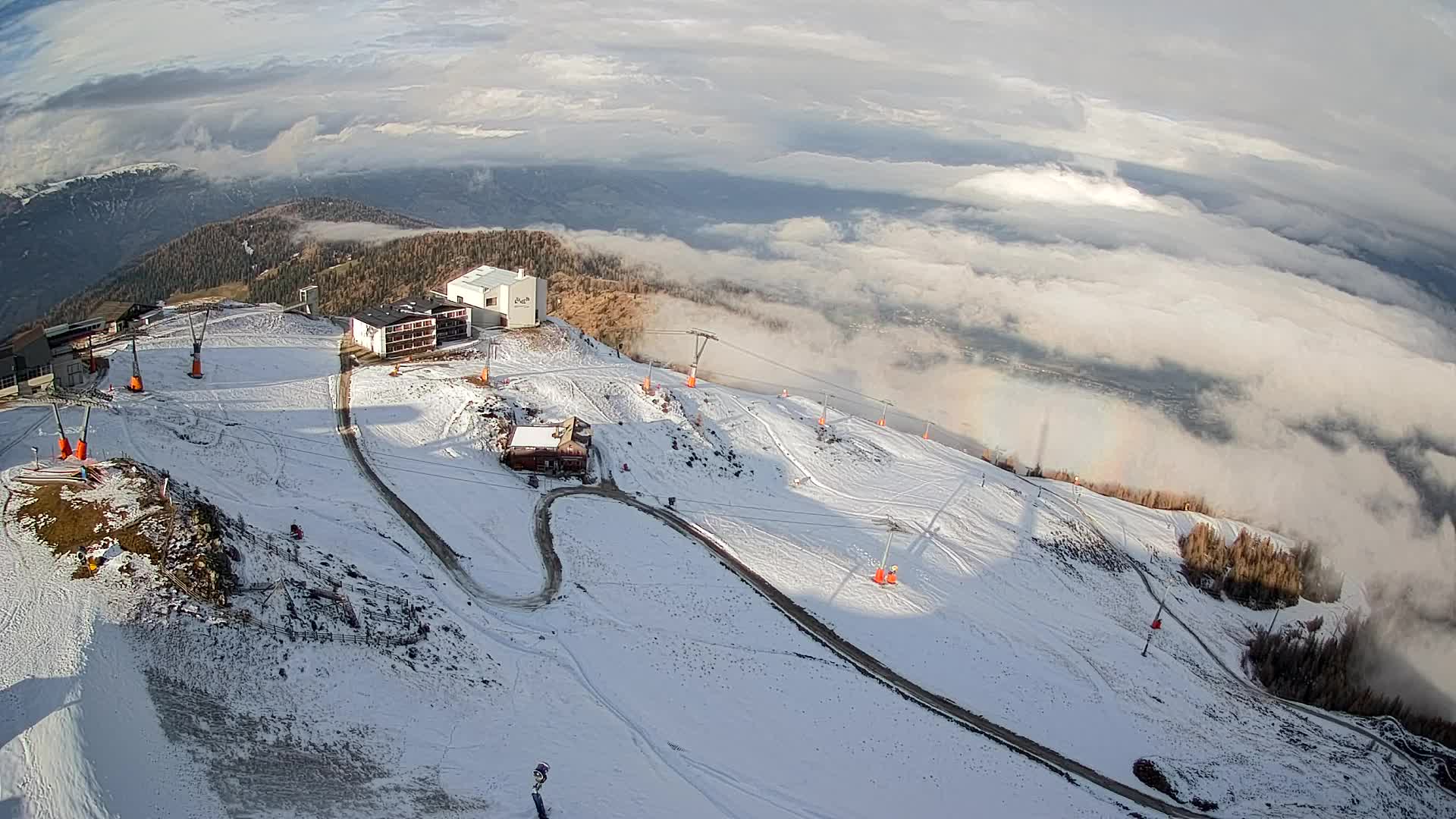 Kronplatz peak Ski resort | view to Bruneck