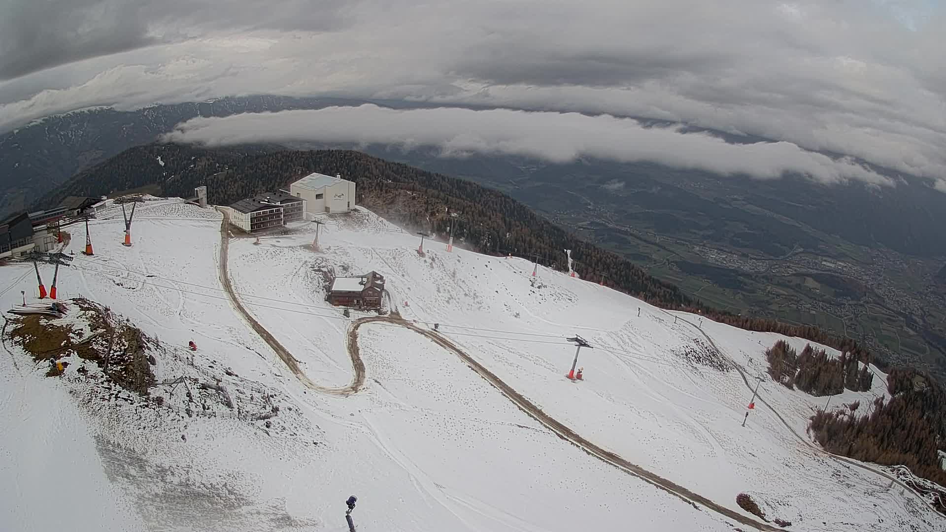Station de ski Kronplatz sommet | vue sur Brunico