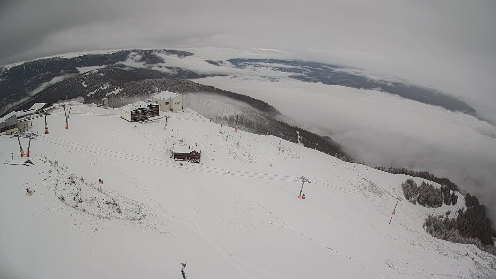Skigebiet Kronplatz Gipfel | Blick auf Bruneck