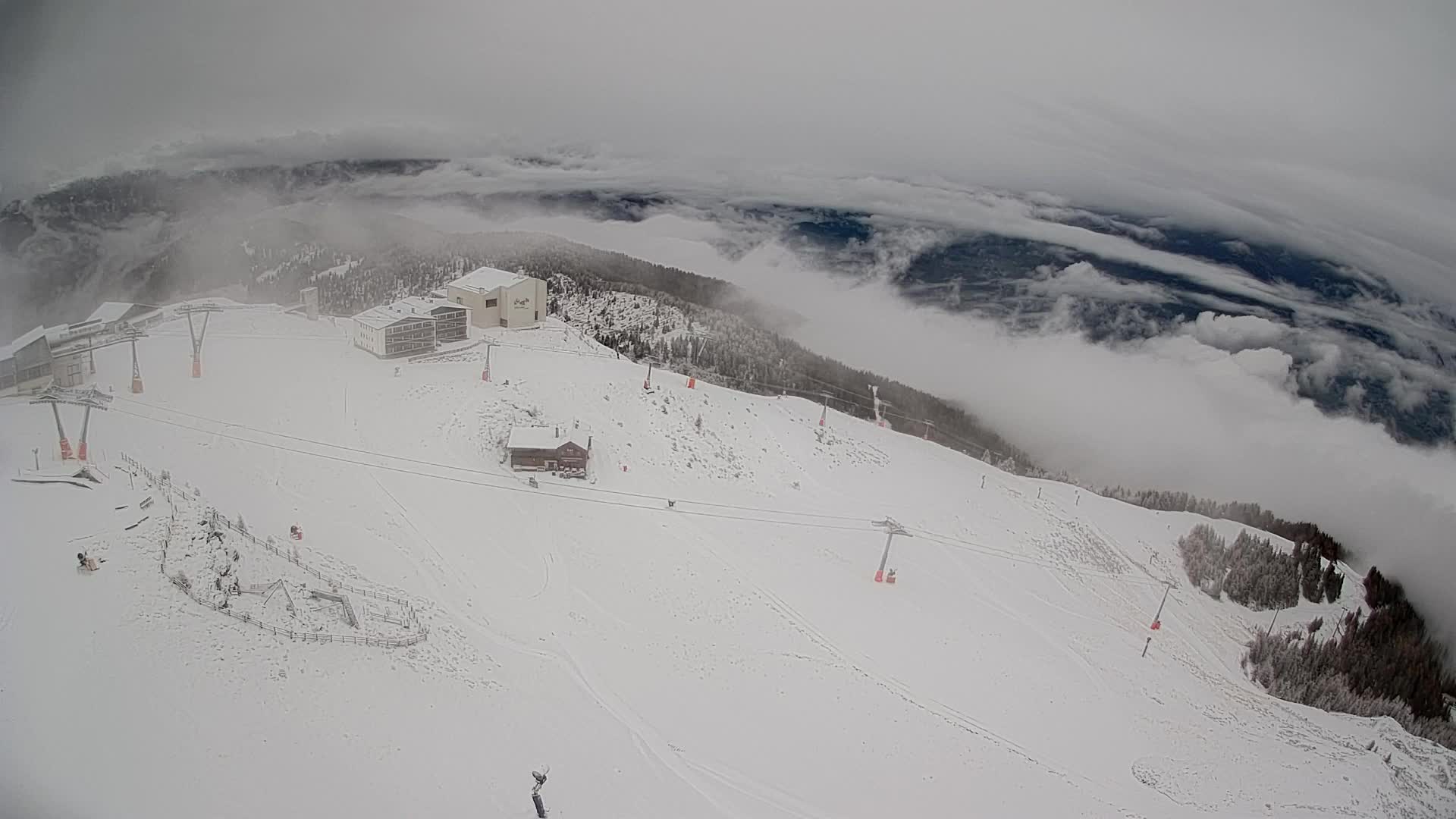 Station de ski Kronplatz sommet | vue sur Brunico