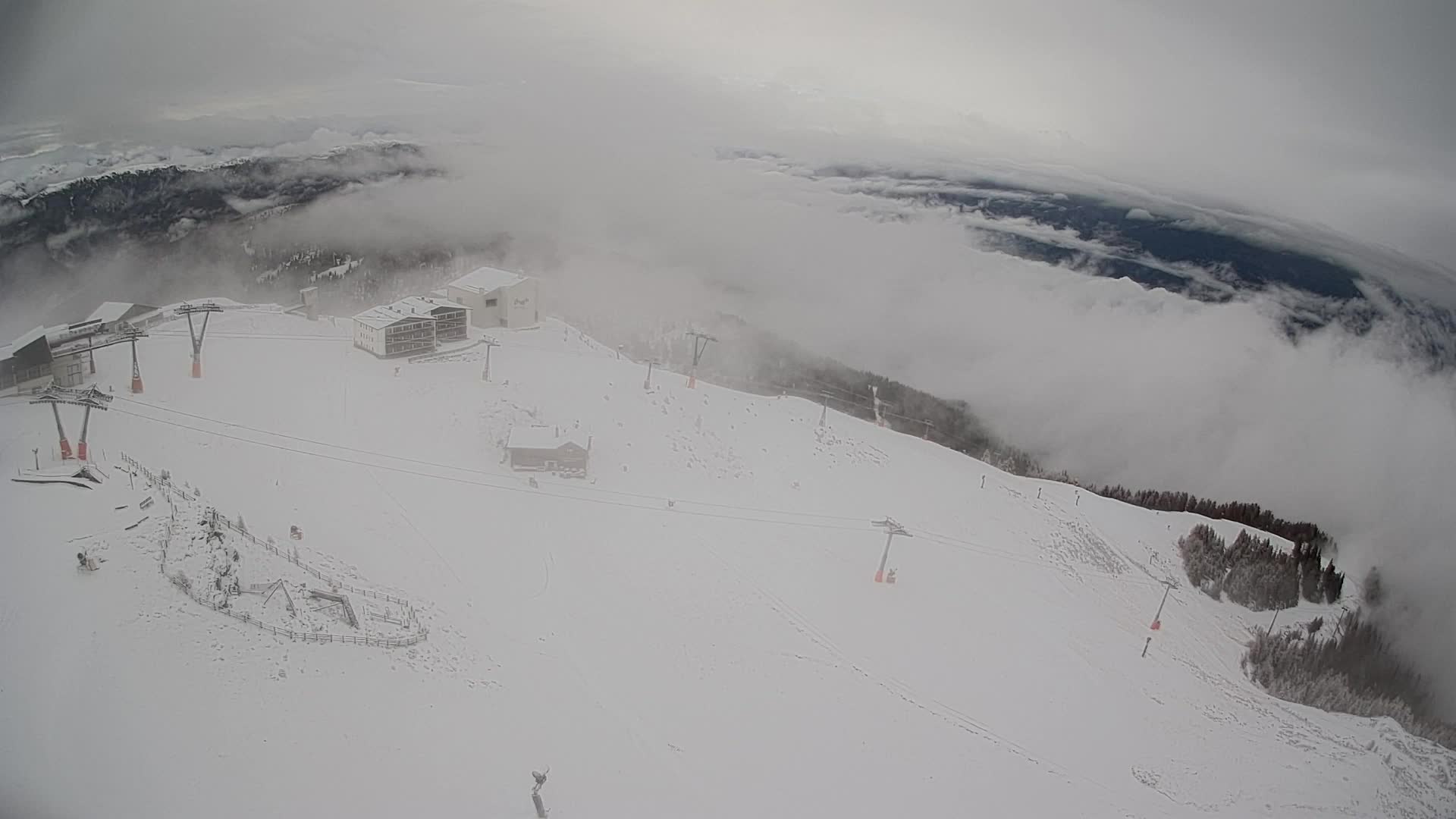 Skigebiet Kronplatz Gipfel | Blick auf Bruneck