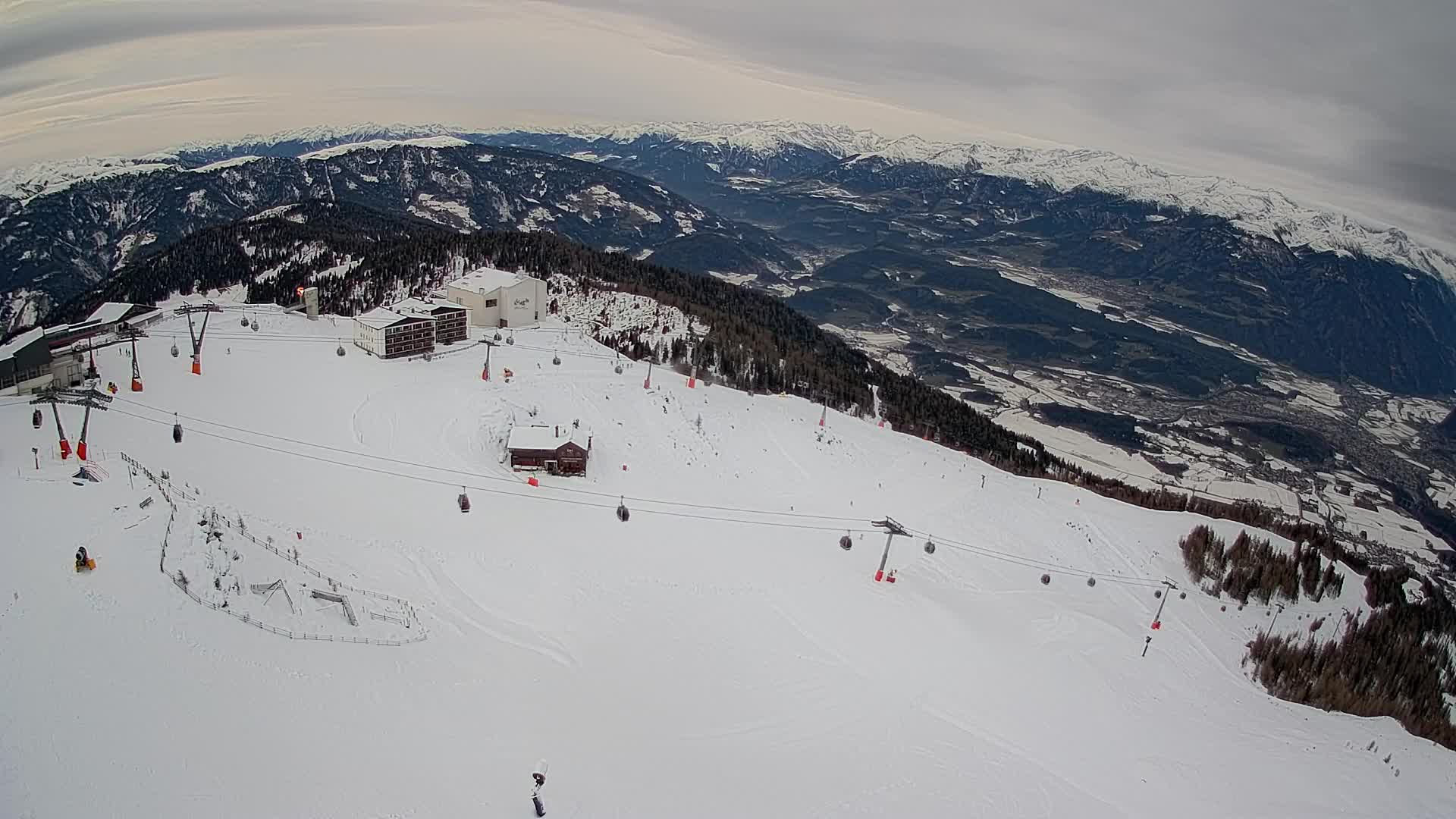 Kronplatz peak Ski resort | view to Bruneck