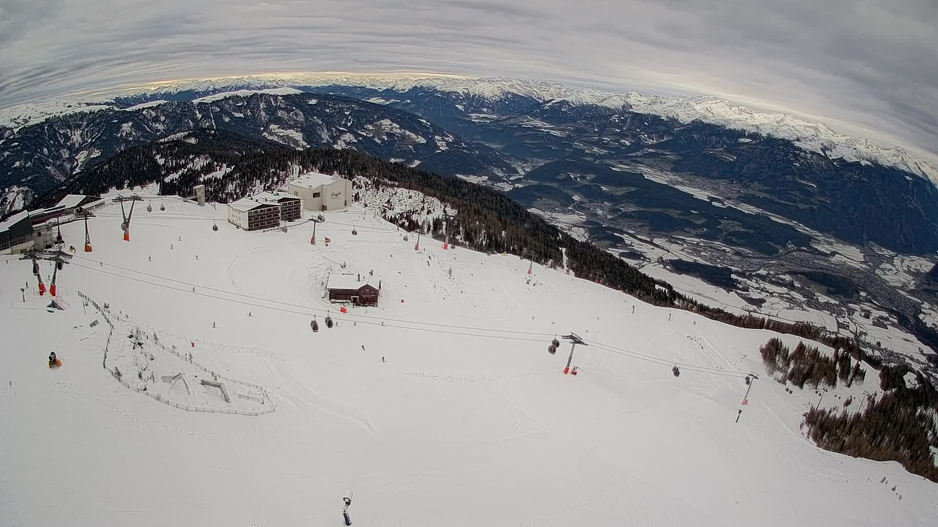 Kronplatz peak Ski resort | view to Bruneck