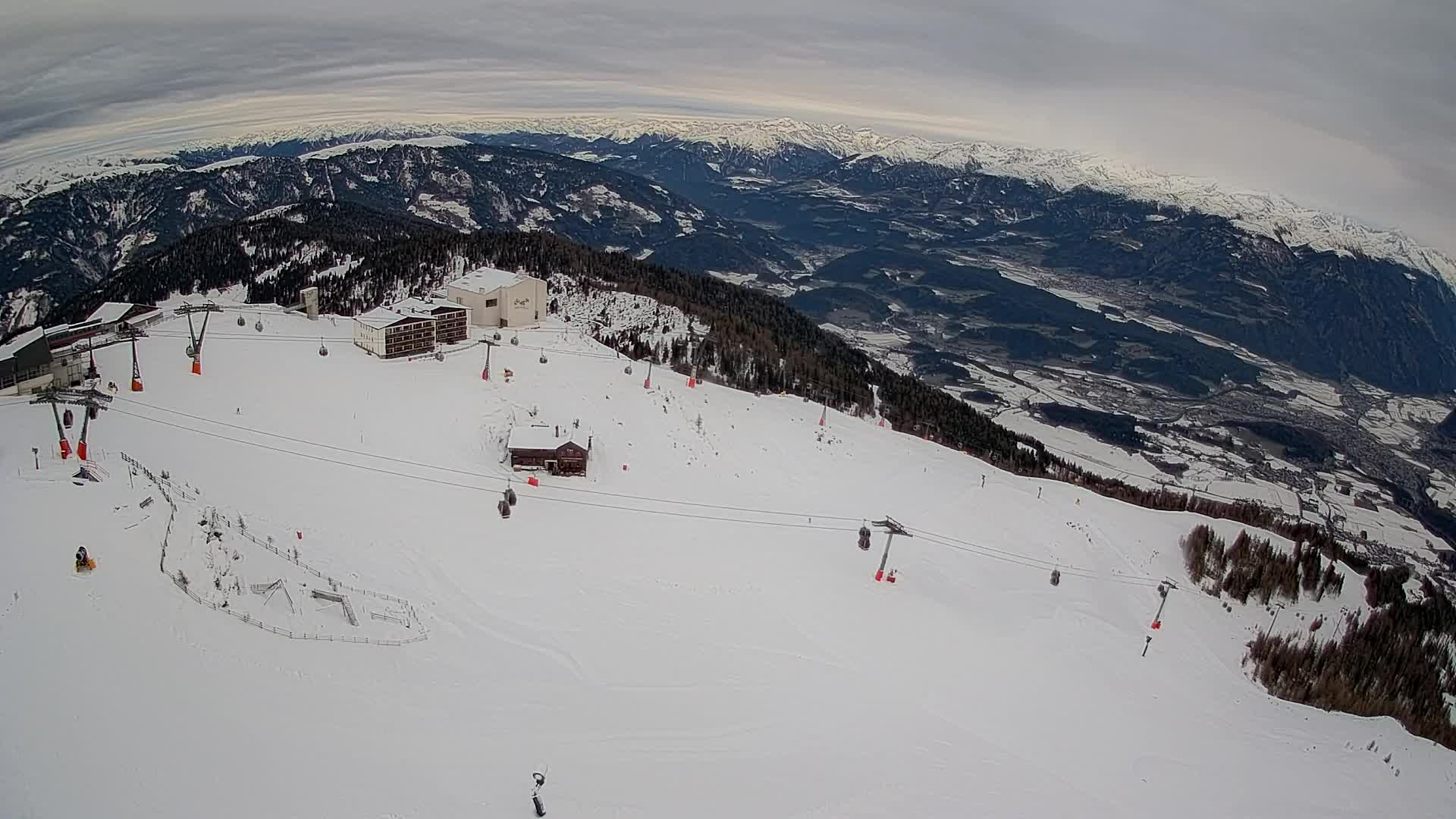 Kronplatz peak Ski resort | view to Bruneck