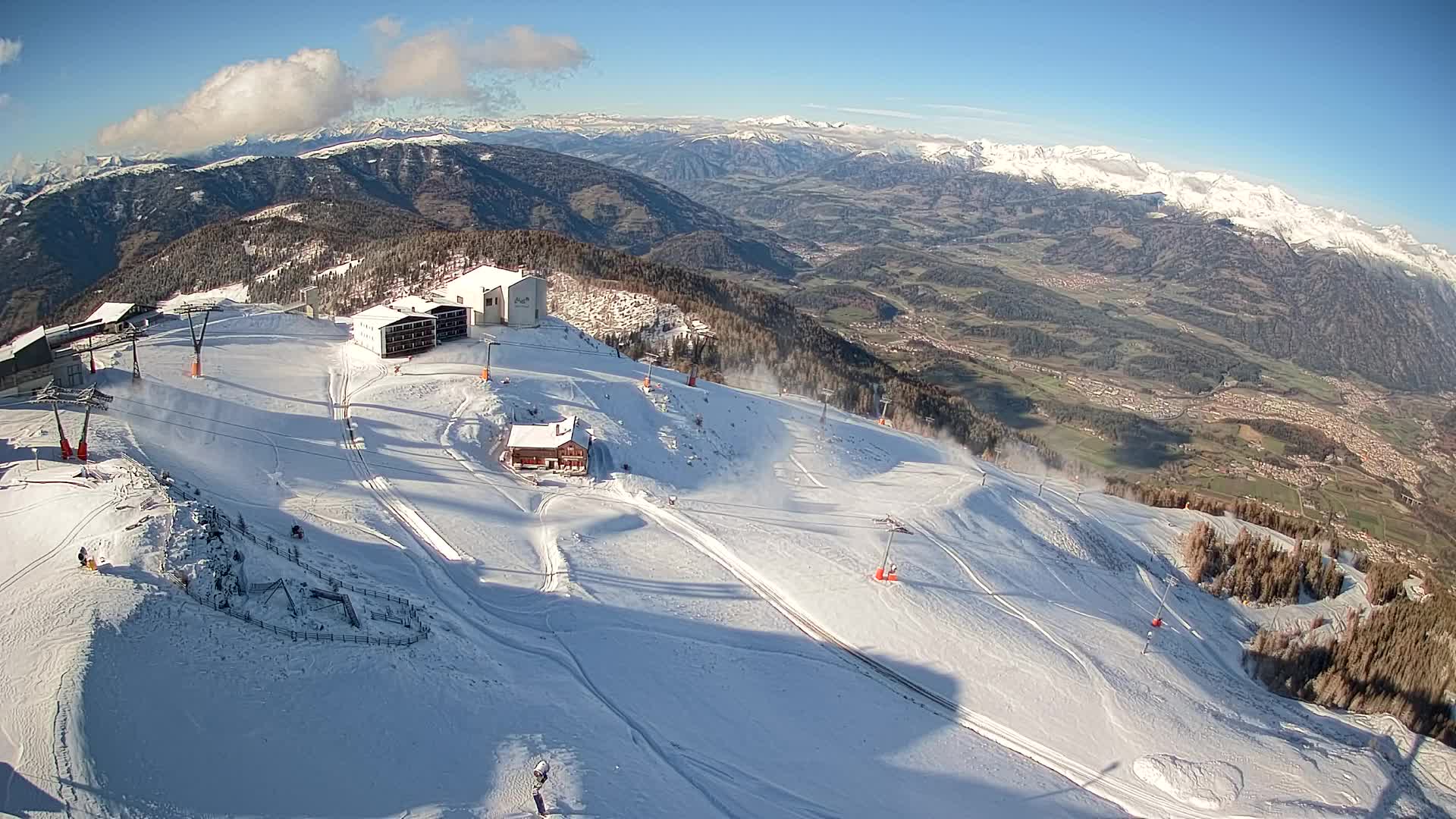 Kronplatz peak Ski resort | view to Bruneck