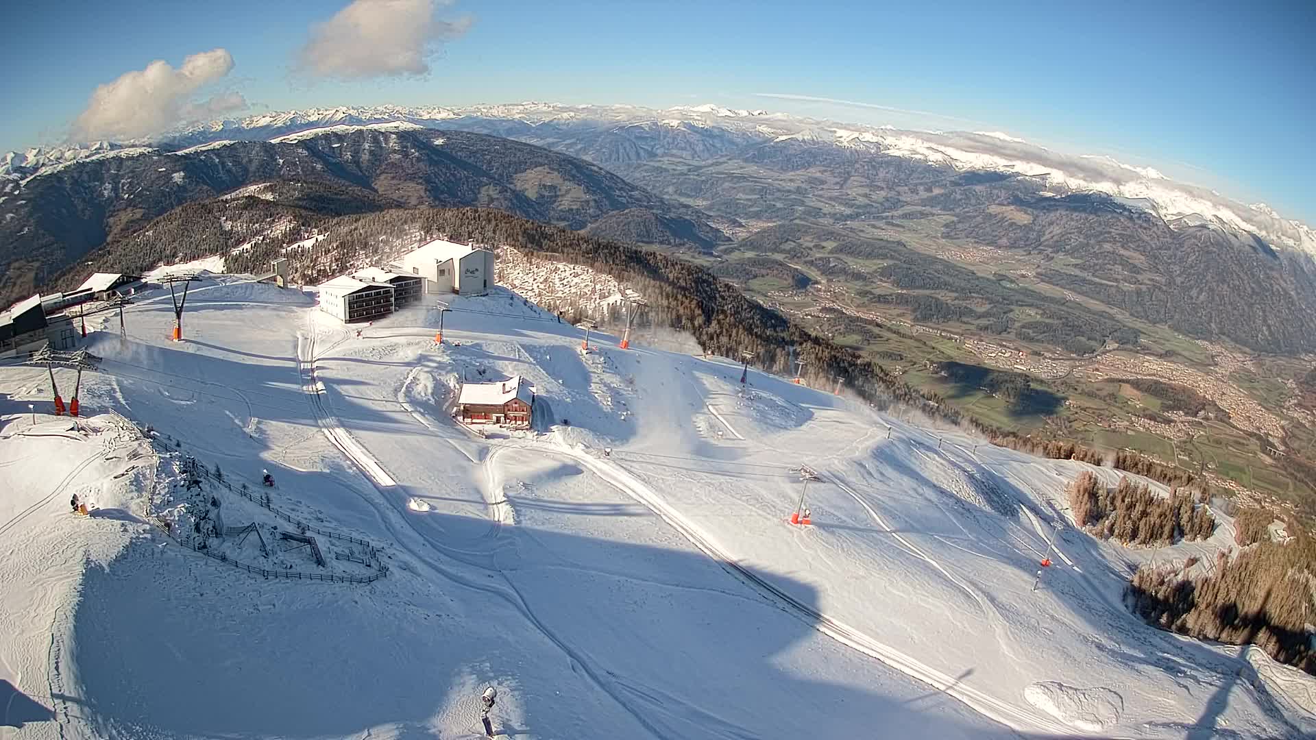 Kronplatz peak Ski resort | view to Bruneck