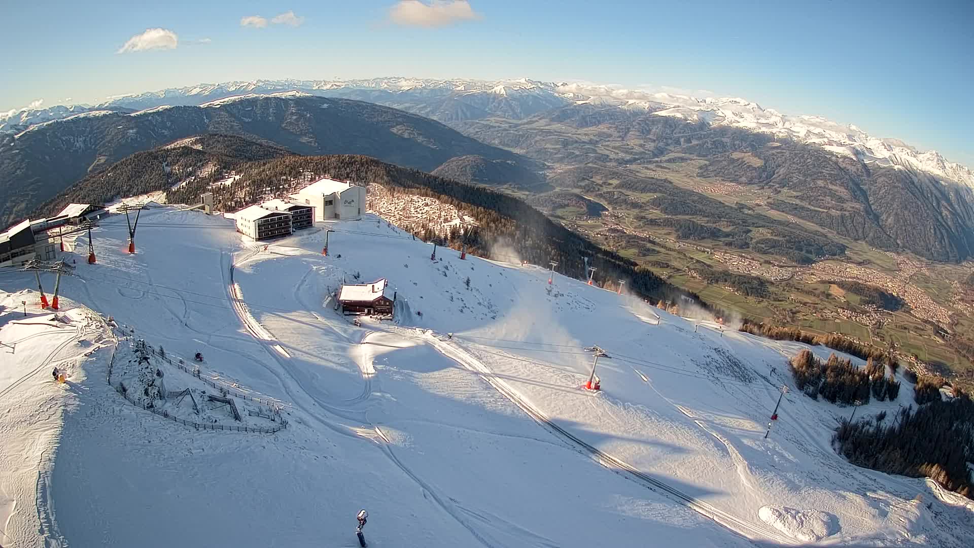 Kronplatz peak Ski resort | view to Bruneck