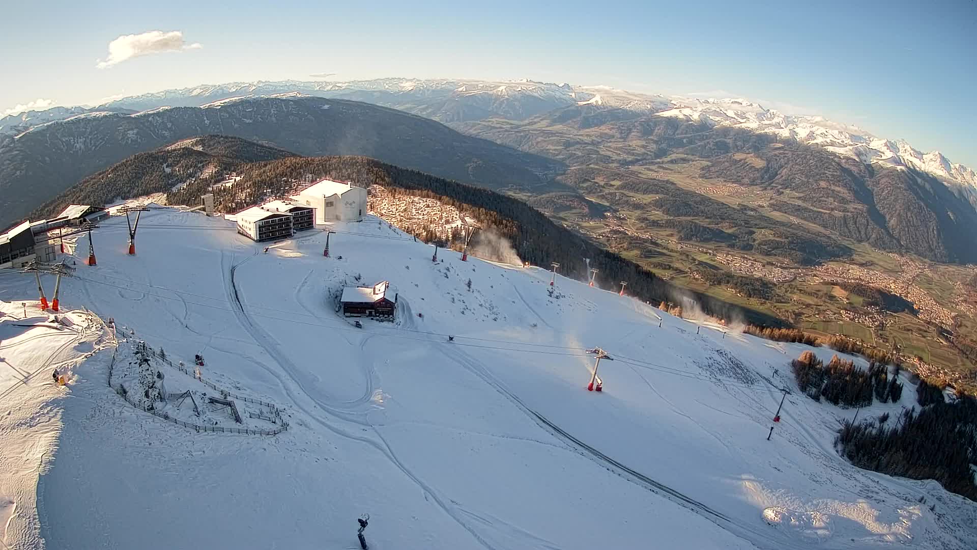 Kronplatz peak Ski resort | view to Bruneck