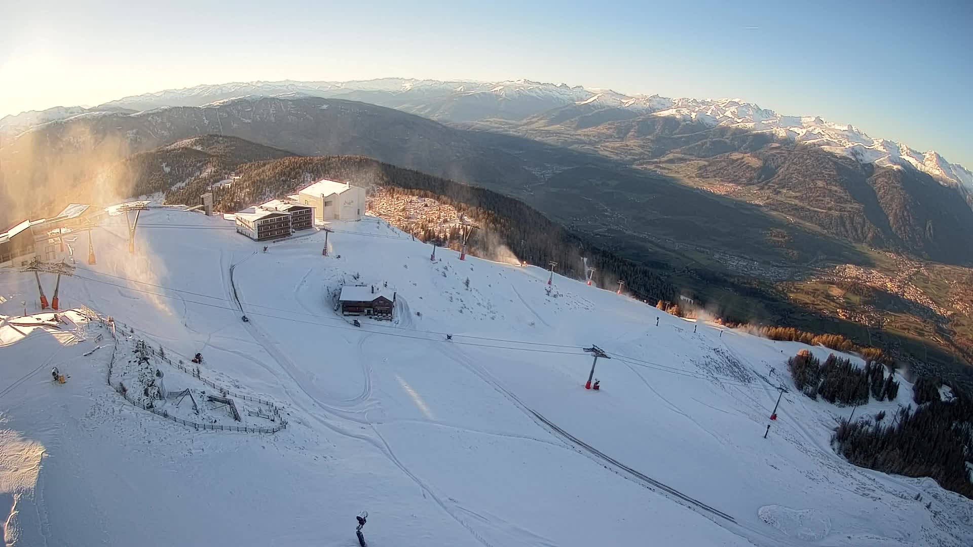 Skigebiet Kronplatz Gipfel | Blick auf Bruneck