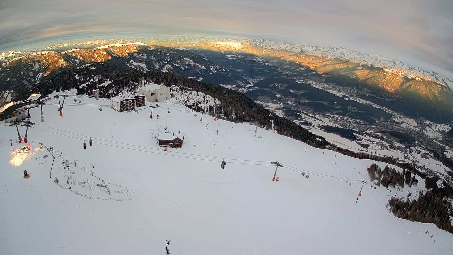 Kronplatz peak Ski resort | view to Bruneck