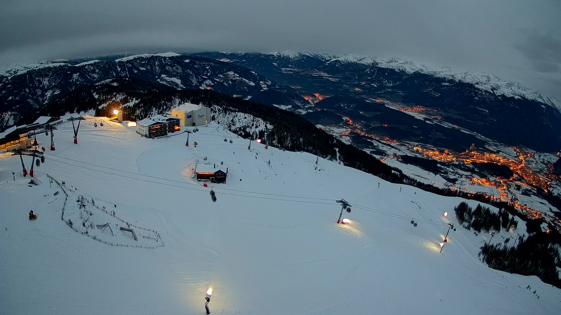 Kronplatz peak Ski resort | view to Bruneck