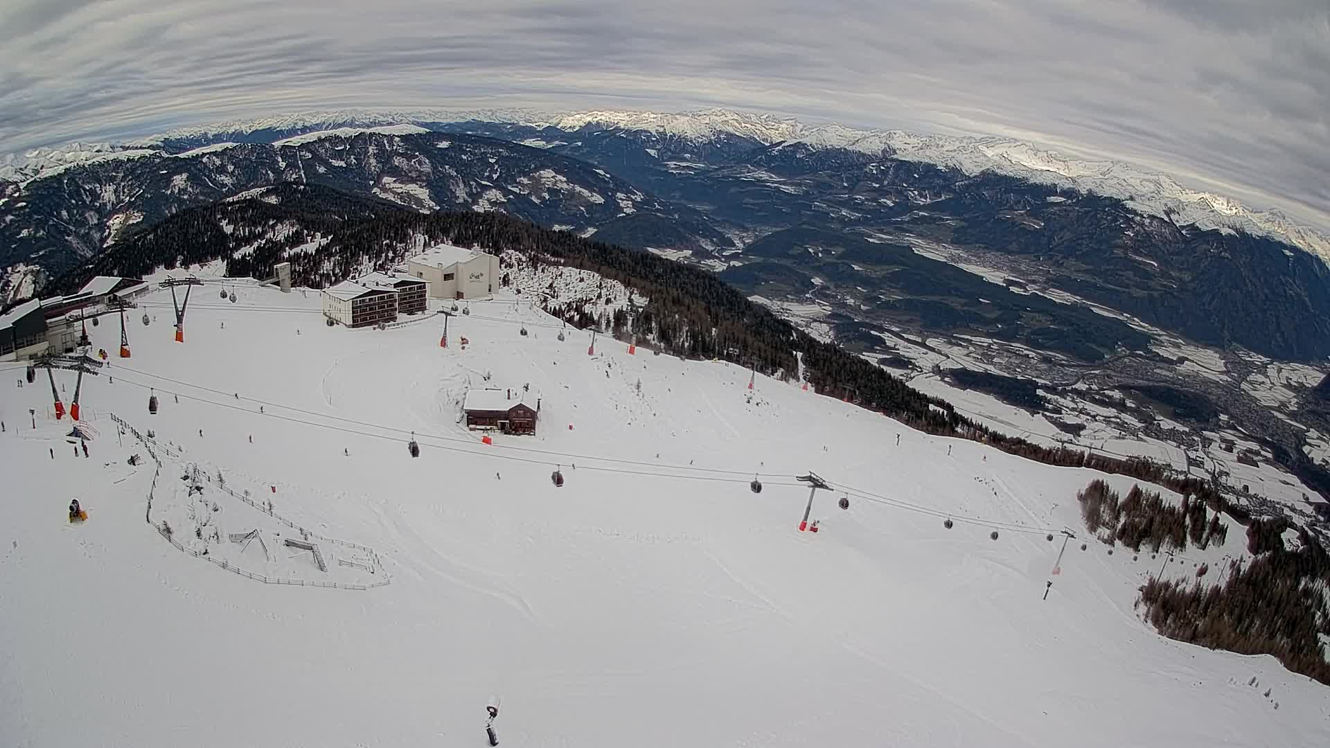 Kronplatz peak Ski resort | view to Bruneck