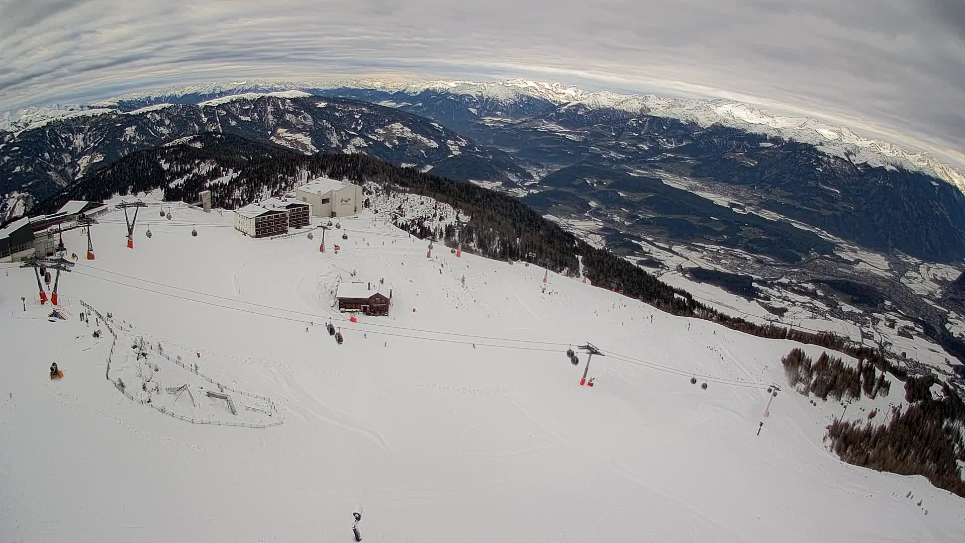 Kronplatz peak Ski resort | view to Bruneck