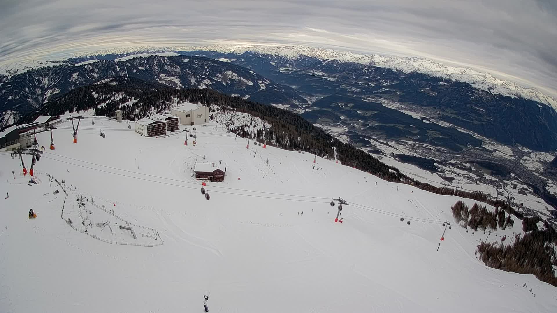 Kronplatz peak Ski resort | view to Bruneck