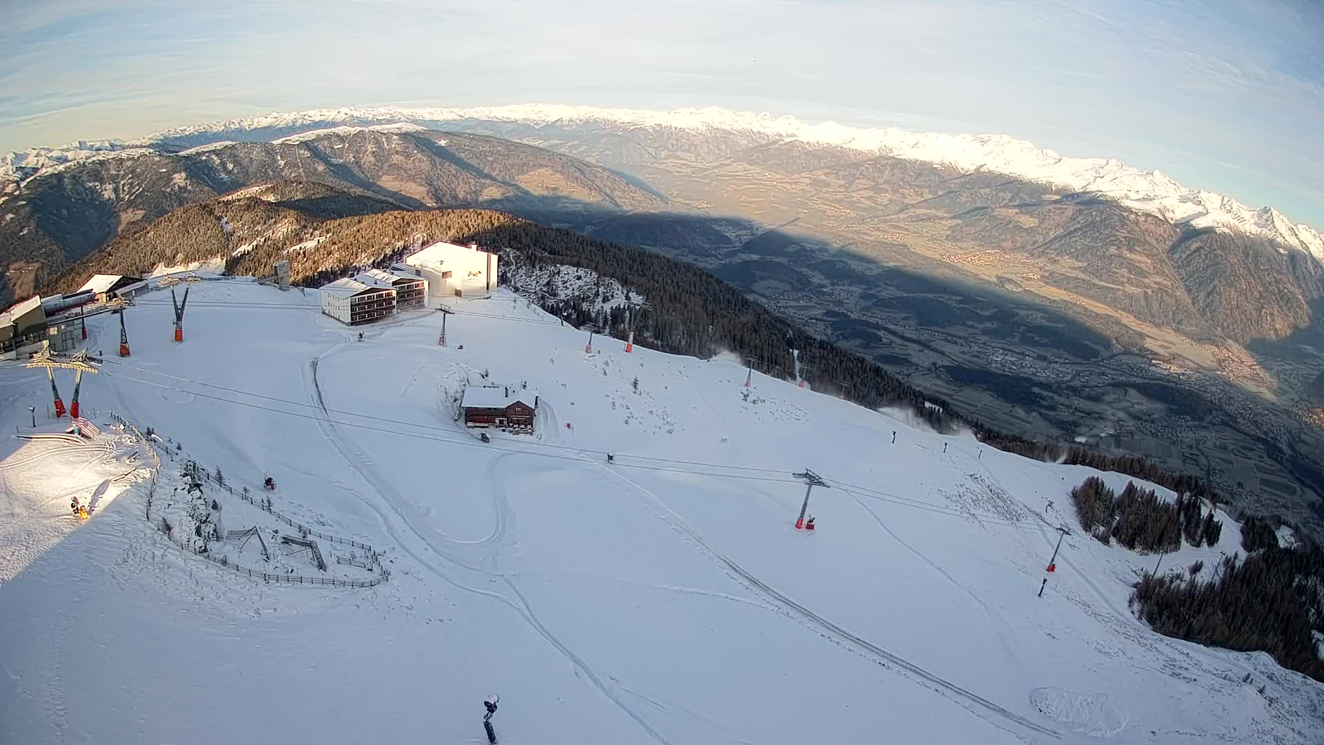 Station de ski Kronplatz sommet | vue sur Brunico