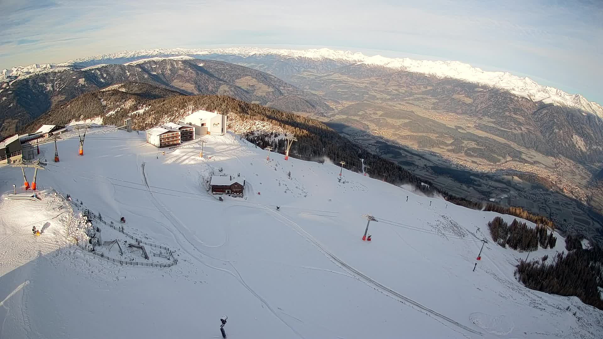 Station de ski Kronplatz sommet | vue sur Brunico