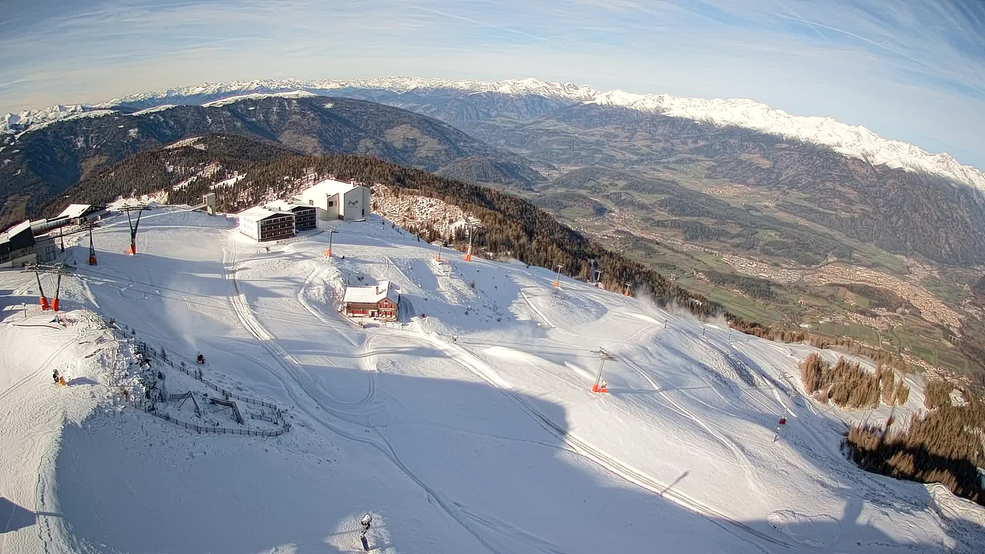 Station de ski Kronplatz sommet | vue sur Brunico