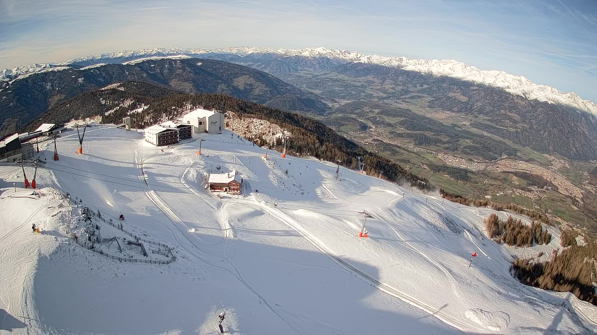 Station de ski Kronplatz sommet | vue sur Brunico