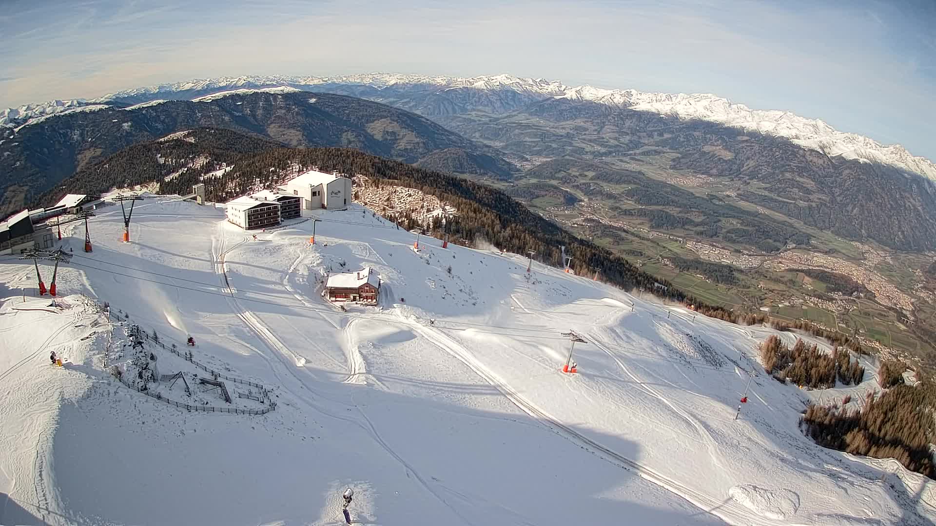 Kronplatz peak Ski resort | view to Bruneck