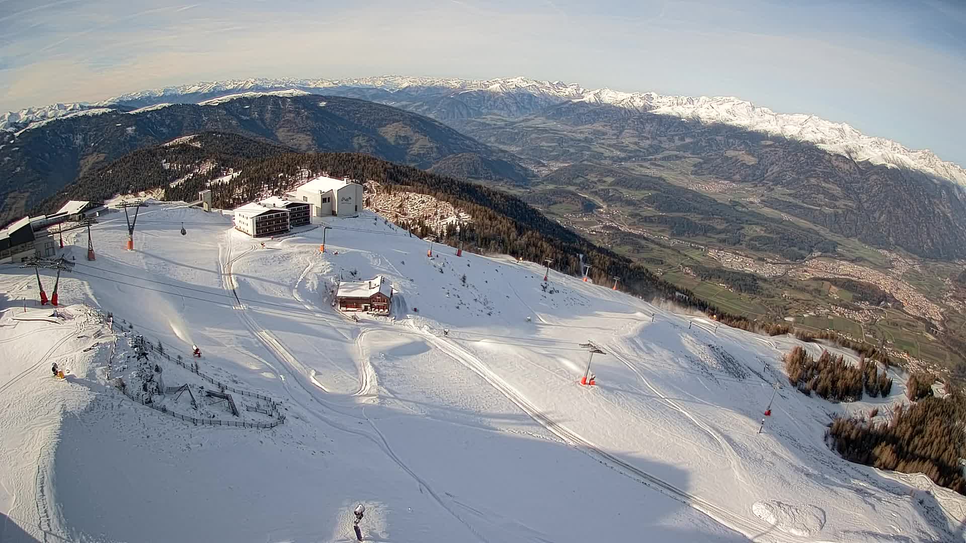 Station de ski Kronplatz sommet | vue sur Brunico