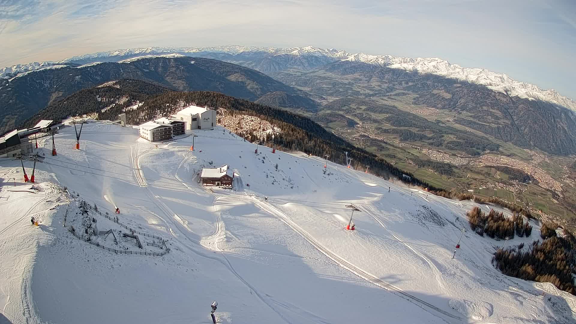 Station de ski Kronplatz sommet | vue sur Brunico