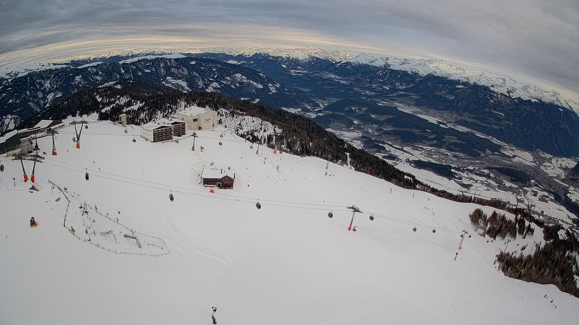 Kronplatz peak Ski resort | view to Bruneck