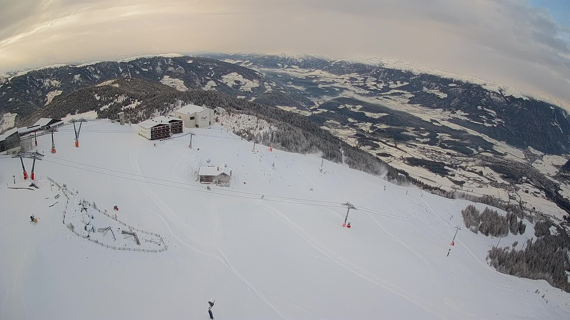 Kronplatz peak Ski resort | view to Bruneck