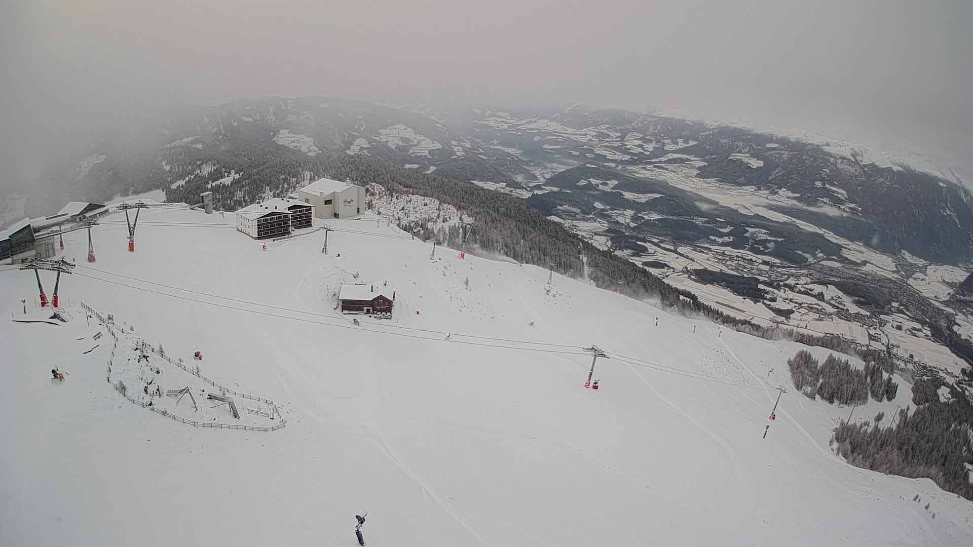 Skigebiet Kronplatz Gipfel | Blick auf Bruneck