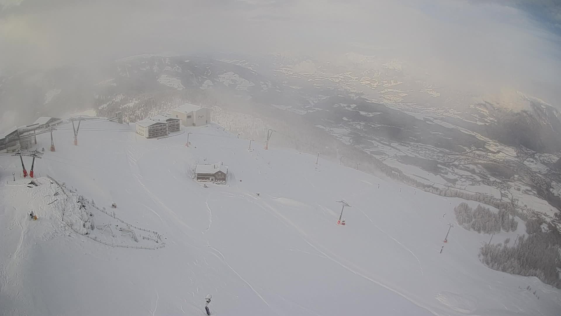 Skigebiet Kronplatz Gipfel | Blick auf Bruneck