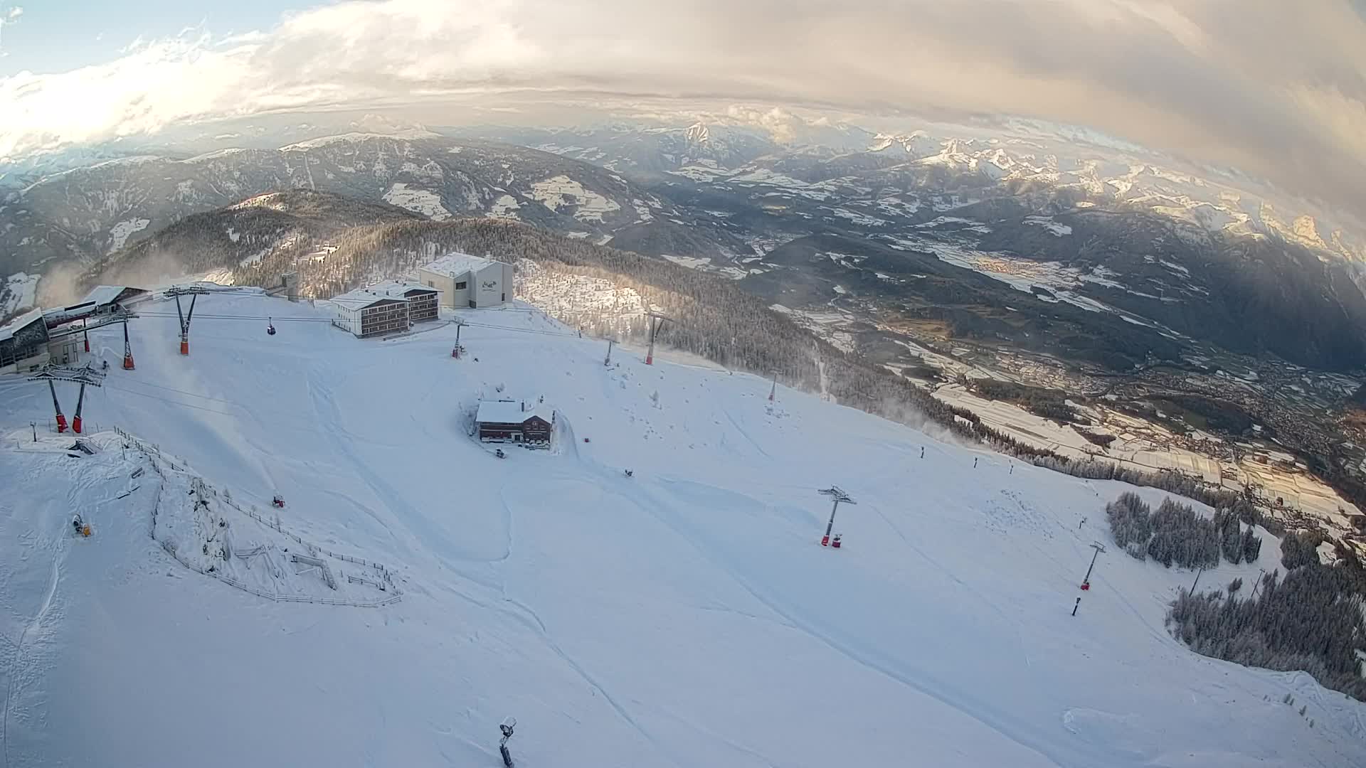 Kronplatz peak Ski resort | view to Bruneck