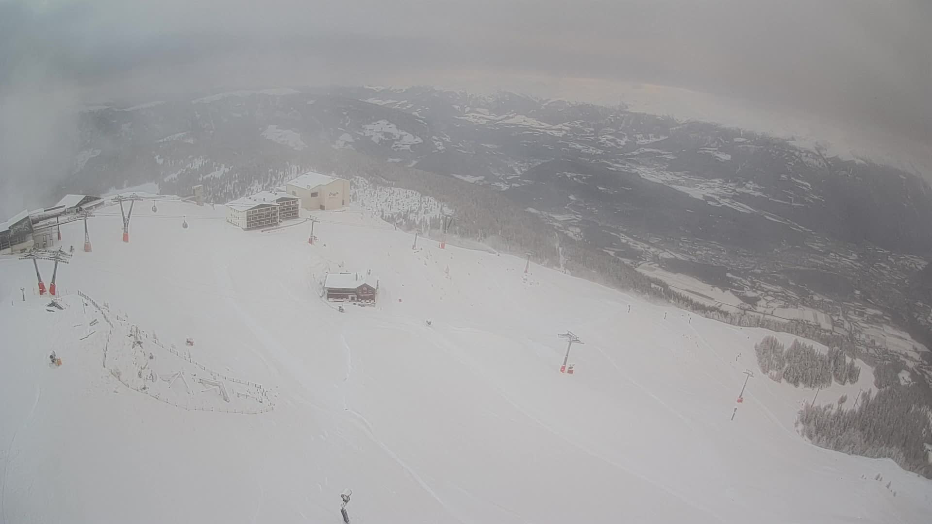Skigebiet Kronplatz Gipfel | Blick auf Bruneck