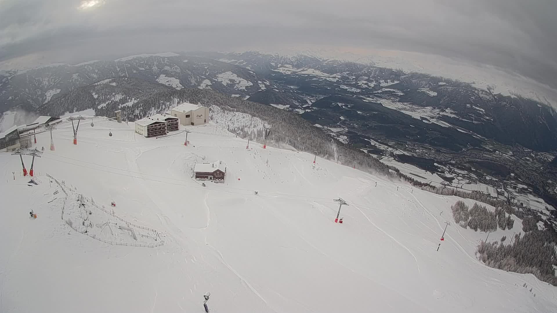 Kronplatz peak Ski resort | view to Bruneck