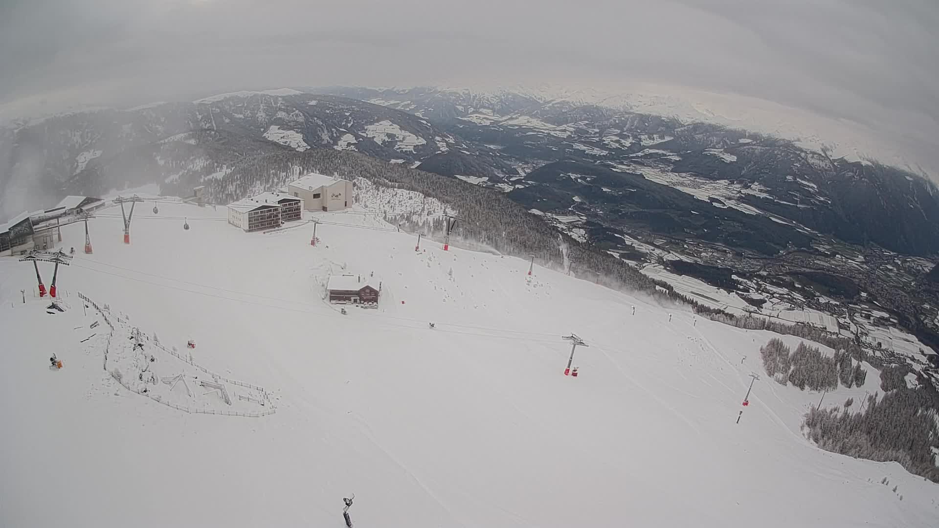 Kronplatz peak Ski resort | view to Bruneck