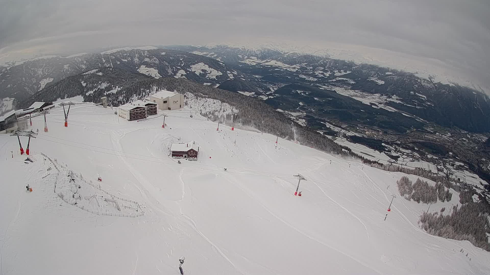 Kronplatz peak Ski resort | view to Bruneck